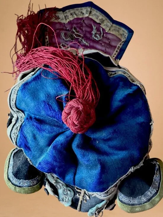 Antique Chinese Child’s Embroidered Tiger Hat Protective Festival Cap - Picture 5 of 16